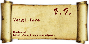 Veigl Imre névjegykártya