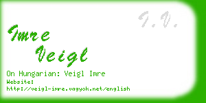 imre veigl business card